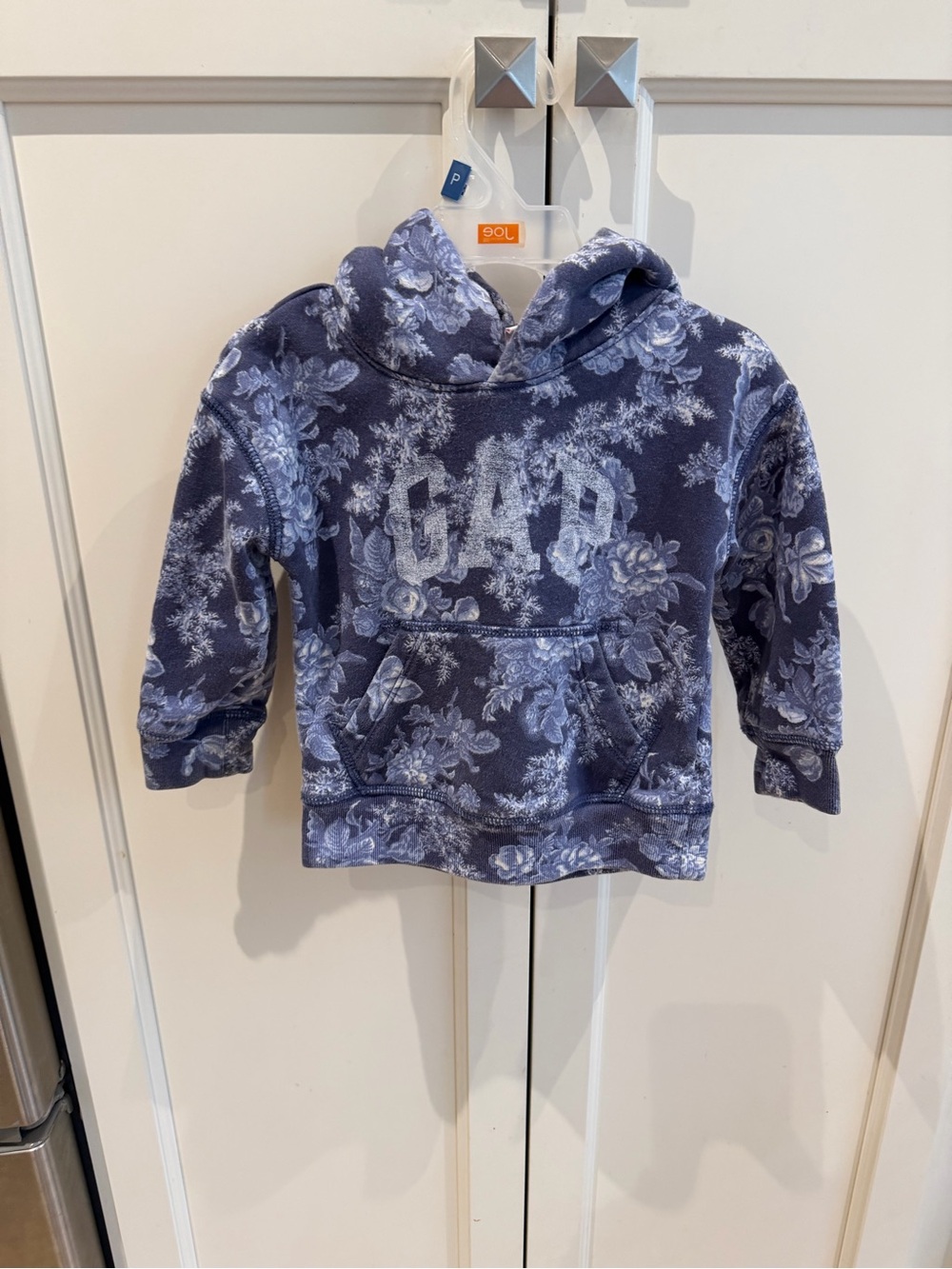 GAP 2t Kids Floral Hooded Sweatshirt - Blue